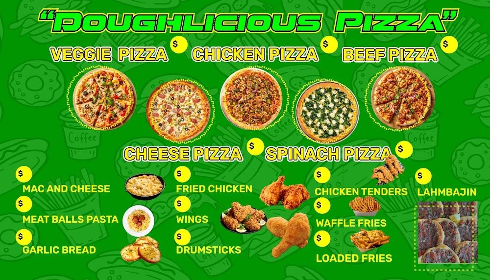 Doughlicious Pizza (HALAL Hll) Chicken Fajita Mac And Cheese